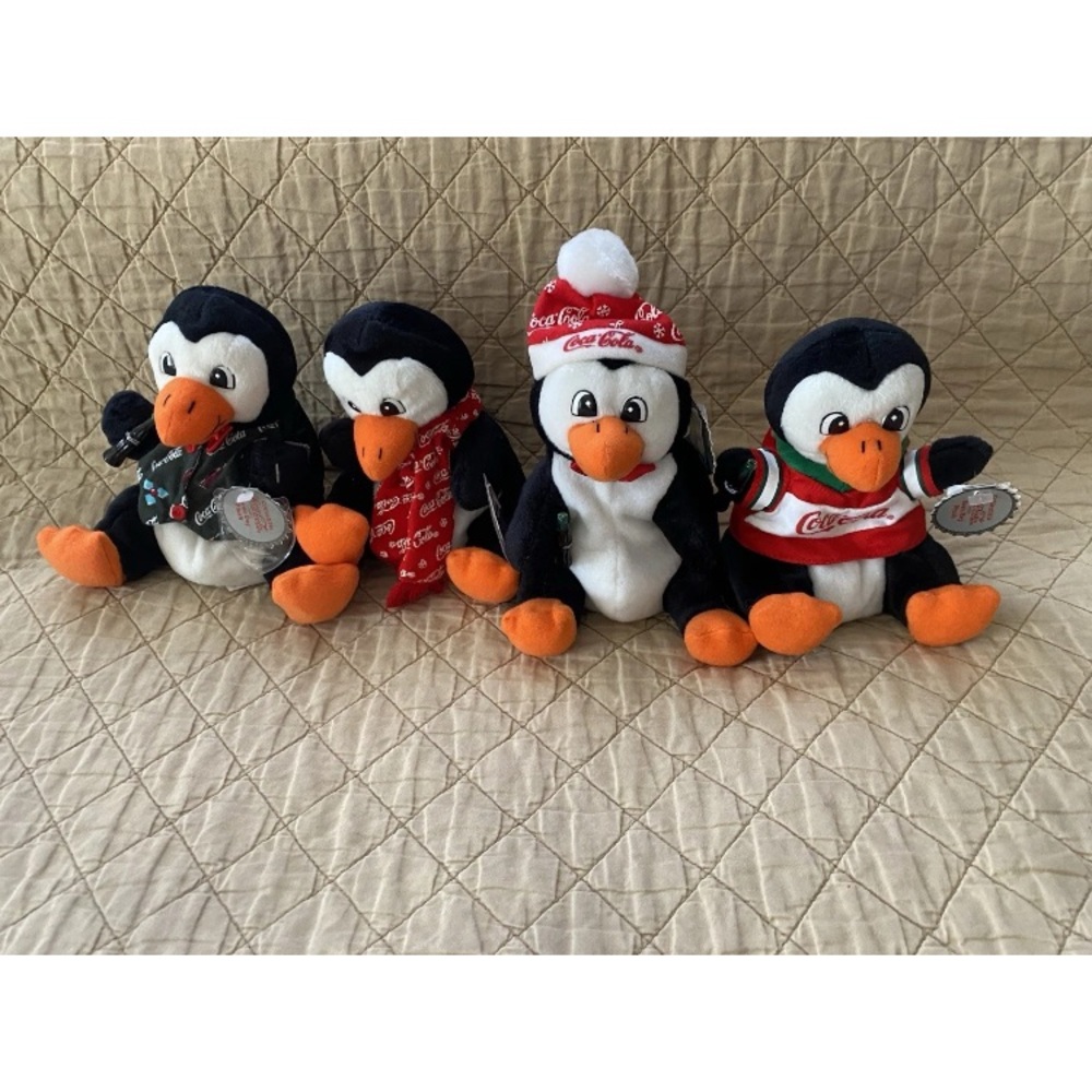 Coca-Cola Penguin Plush with Red Scarf